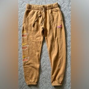 Budweiser Men’s Sweatpants/Joggers Drawstring Elastic Waist, Tan, Size Small